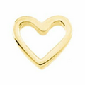 14K Yellow Heart Chain Slide